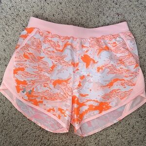 Under Armour Pink & Orange Camo Athletic Shorts
